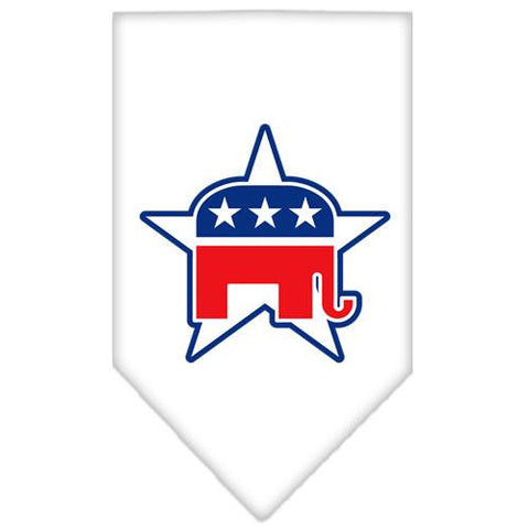 Republican Screen Print Bandana White Small