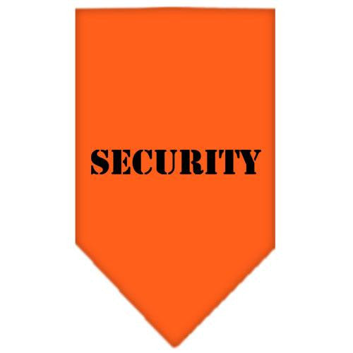 Security  Screen Print Bandana Orange Large