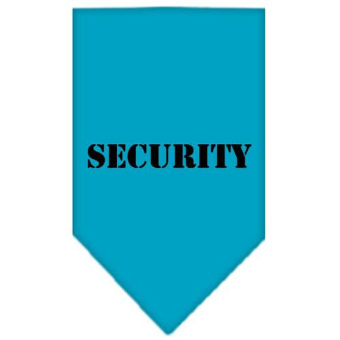 Security  Screen Print Bandana Turquoise Large