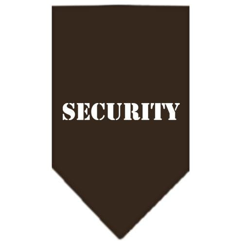 Security  Screen Print Bandana Cocoa Small