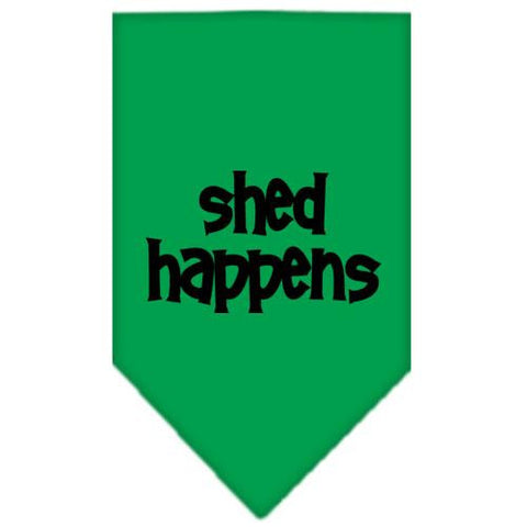 Shed Happens  Screen Print Bandana Emerald Green Small