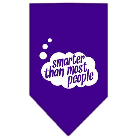 Smarter then most People Screen Print Bandana Purple Large