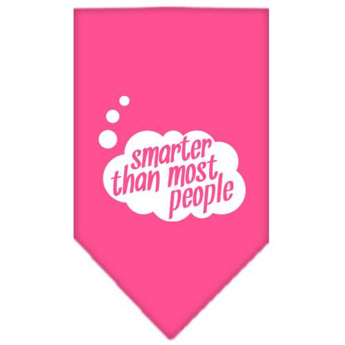 Smarter then most People Screen Print Bandana Bright Pink Small