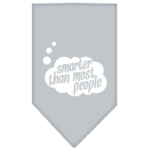 Smarter then most People Screen Print Bandana Grey Small