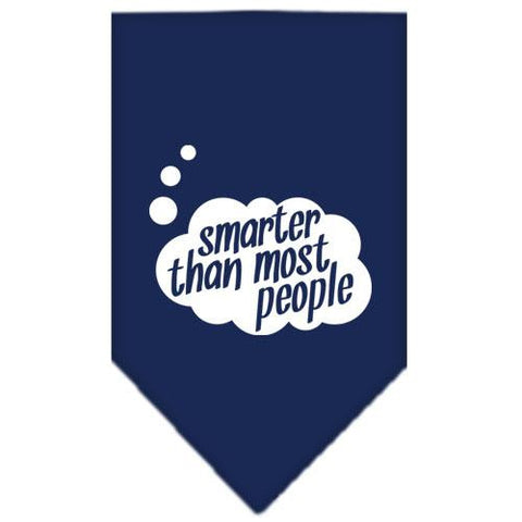 Smarter then most People Screen Print Bandana Navy Blue Small