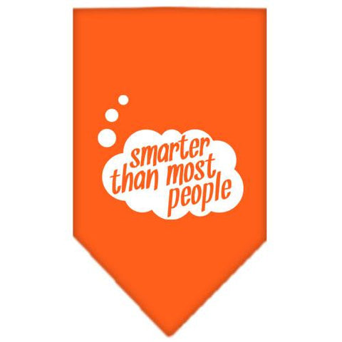 Smarter then most People Screen Print Bandana Orange Small