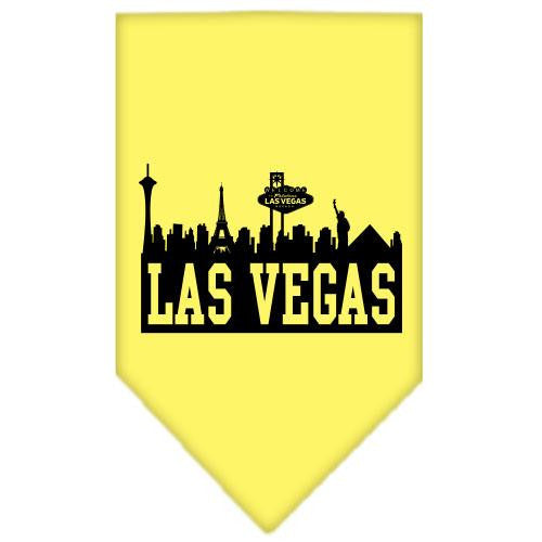 Las Vegas Skyline Screen Print Bandana Yellow Small