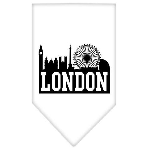 London Skyline Screen Print Bandana White Small