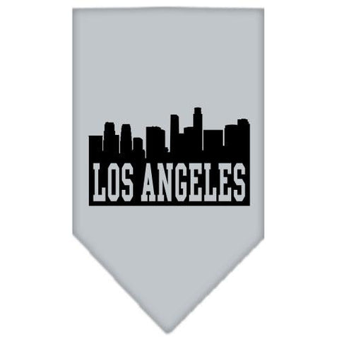 Los Angeles Skyline Screen Print Bandana Grey Small