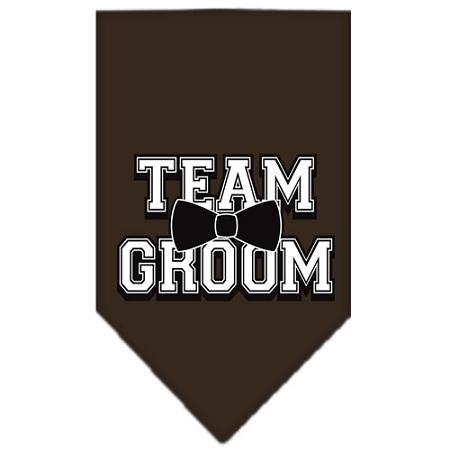 Team Groom Screen Print Bandana Cocoa Large