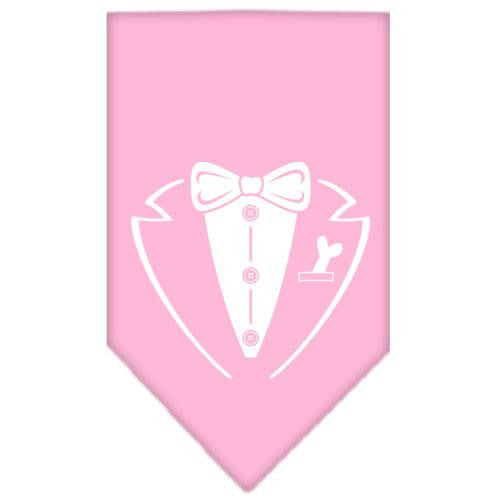 Tuxedo Screen Print Bandana Light Pink Small