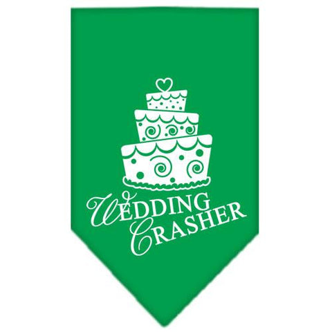 Wedding Crasher Screen Print Bandana Emerald Green Small