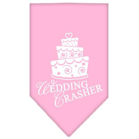 Wedding Crasher Screen Print Bandana Light Pink Small