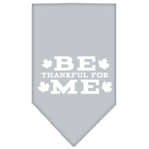 Be Thankful for Me Screen Print Bandana Grey Large