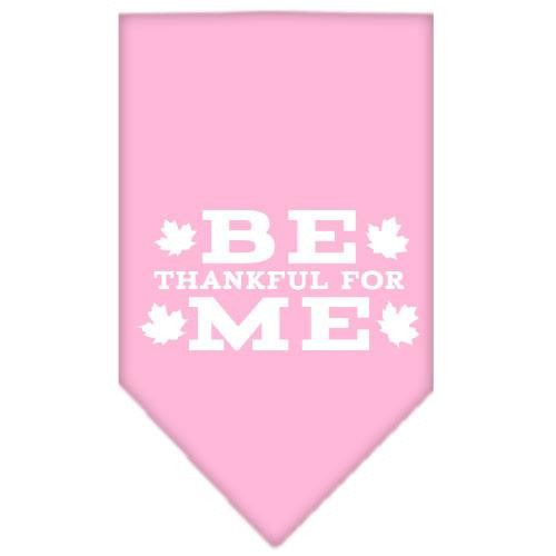 Be Thankful for Me Screen Print Bandana Light Pink Large