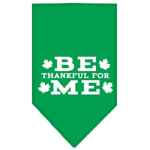 Be Thankful for Me Screen Print Bandana Emerald Green Small