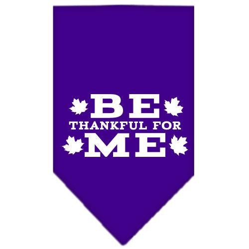 Be Thankful for Me Screen Print Bandana Purple Small