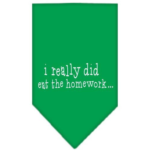 I really did eat the Homework Screen Print Bandana Emerald Green Large