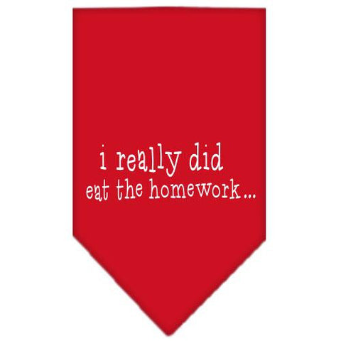 I really did eat the Homework Screen Print Bandana Red Small