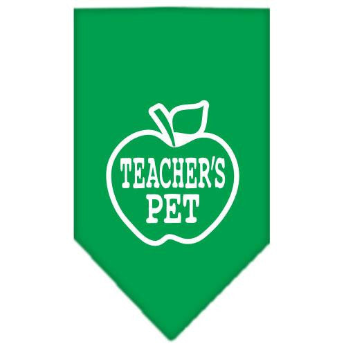 Teachers Pet Screen Print Bandana Emerald Green Small