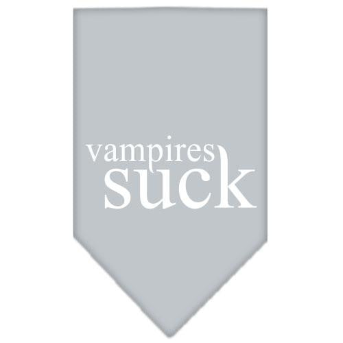 Vampires Suck Screen Print Bandana Grey Small