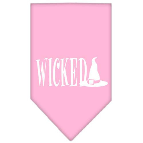 Wicked Screen Print Bandana Light Pink Small