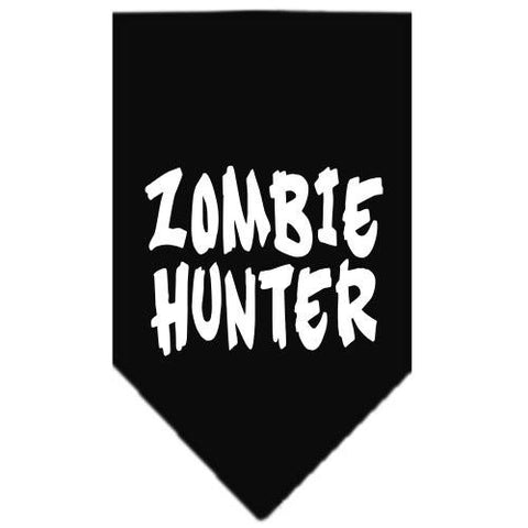 Zombie Hunter Screen Print Bandana Black Large