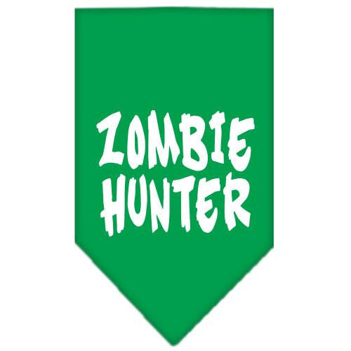 Zombie Hunter Screen Print Bandana Emerald Green Large