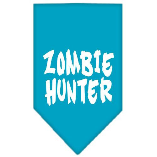 Zombie Hunter Screen Print Bandana Turquoise Large