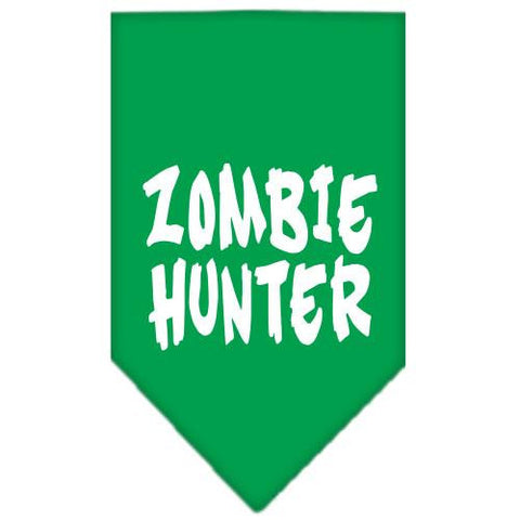 Zombie Hunter Screen Print Bandana Emerald Green Small