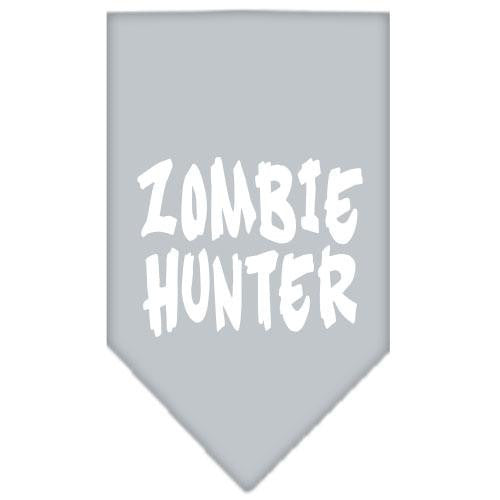 Zombie Hunter Screen Print Bandana Grey Small