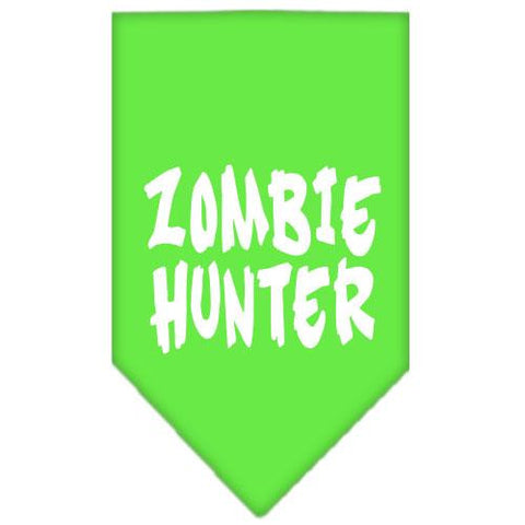 Zombie Hunter Screen Print Bandana Lime Green Small