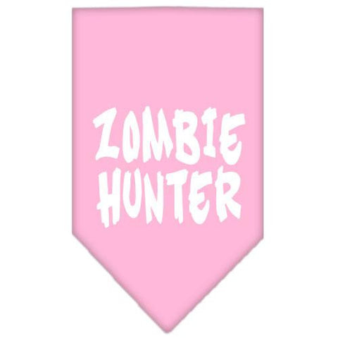 Zombie Hunter Screen Print Bandana Light Pink Small