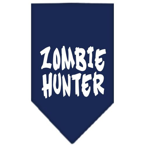 Zombie Hunter Screen Print Bandana Navy Blue Small