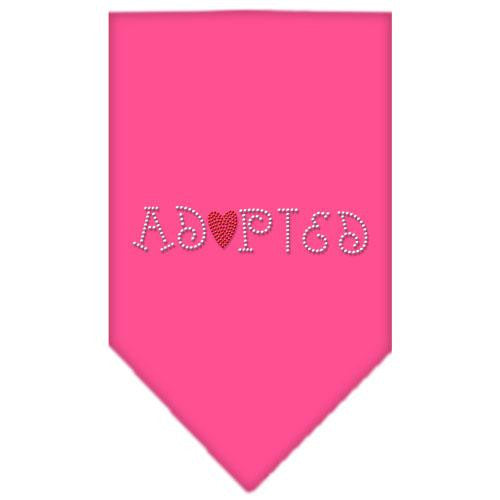 Adopted Rhinestone Bandana Bright Pink Large