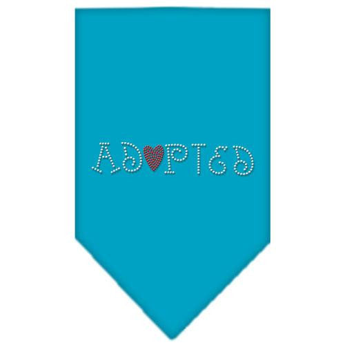 Adopted Rhinestone Bandana Turquoise Large