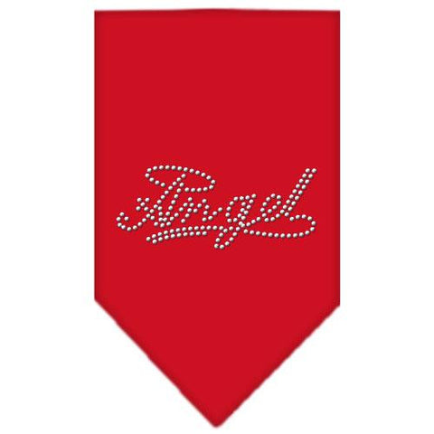 Angel Rhinestone Bandana Red Small