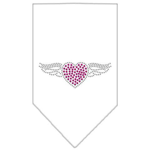 Aviator Rhinestone Bandana White Small