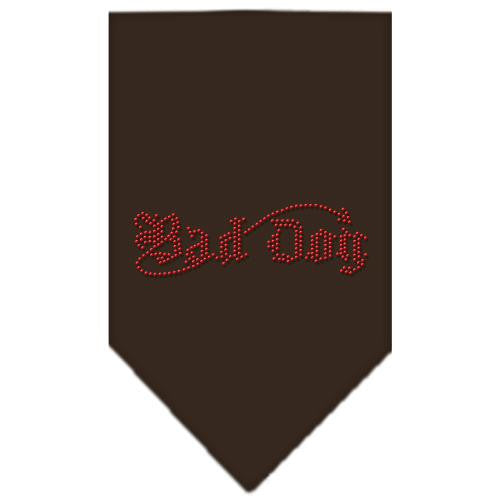 Bad Dog Rhinestone Bandana Cocoa Small