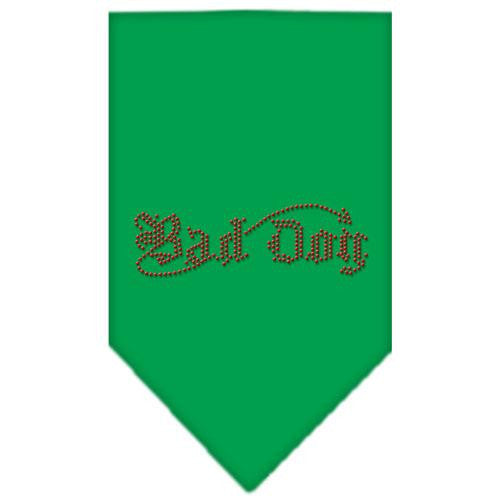 Bad Dog Rhinestone Bandana Emerald Green Small