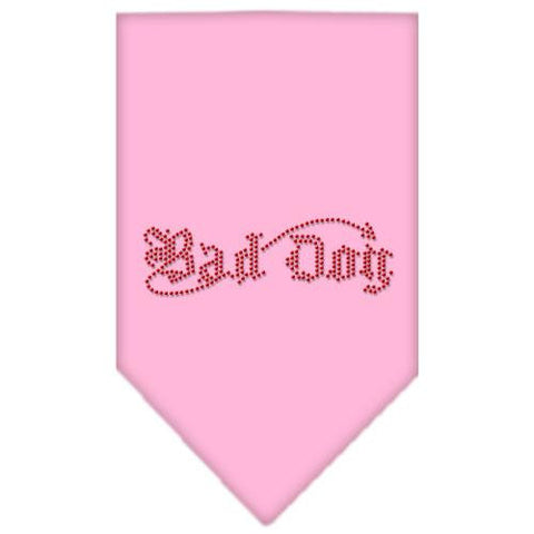 Bad Dog Rhinestone Bandana Light Pink Small