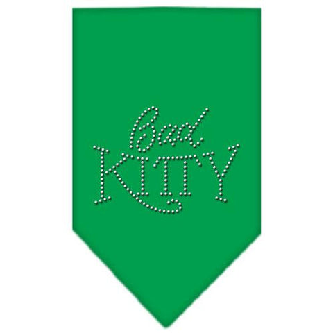 Bad Kitty Rhinestone Bandana Emerald Green Small