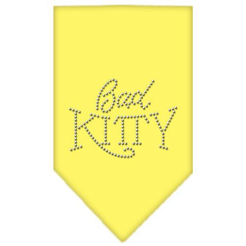 Bad Kitty Rhinestone Bandana Yellow Small