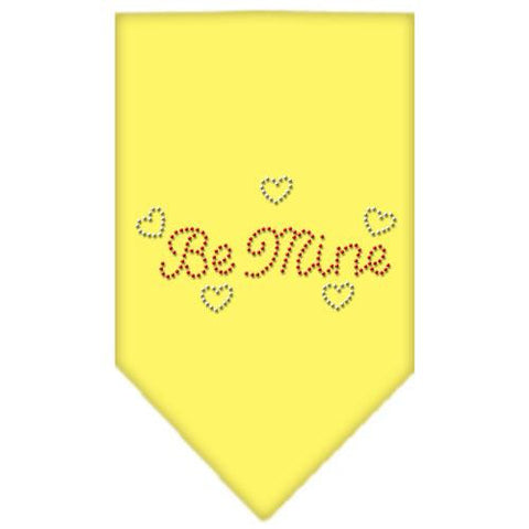 Be Mine Rhinestone Bandana Yellow Large