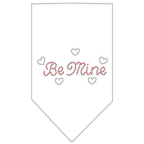 Be Mine Rhinestone Bandana White Small