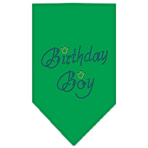 Birthday Boy Rhinestone Bandana Emerald Green Large