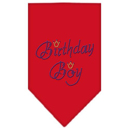 Birthday Boy Rhinestone Bandana Red Large