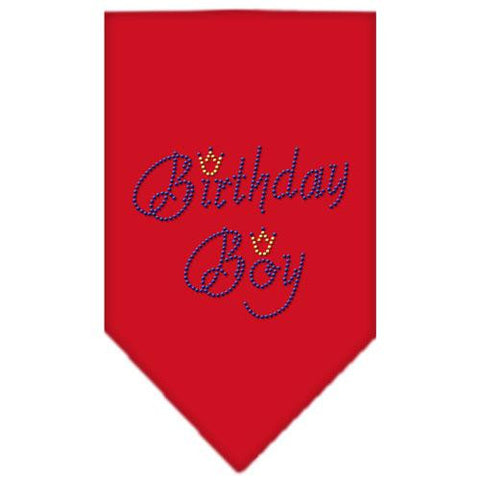 Birthday Boy Rhinestone Bandana Red Small