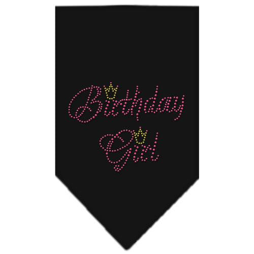 Birthday Girl Rhinestone Bandana Black Large