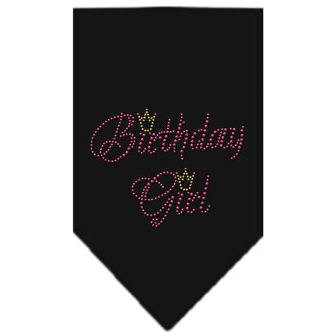 Birthday Girl Rhinestone Bandana Black Large